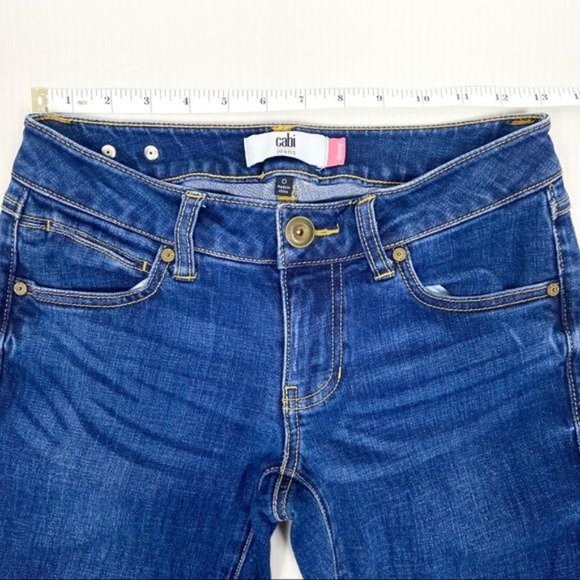 CAbi Dover Skinny Medium Wash Denim Jeans Size 0 #3385 - Picture 5 of 13